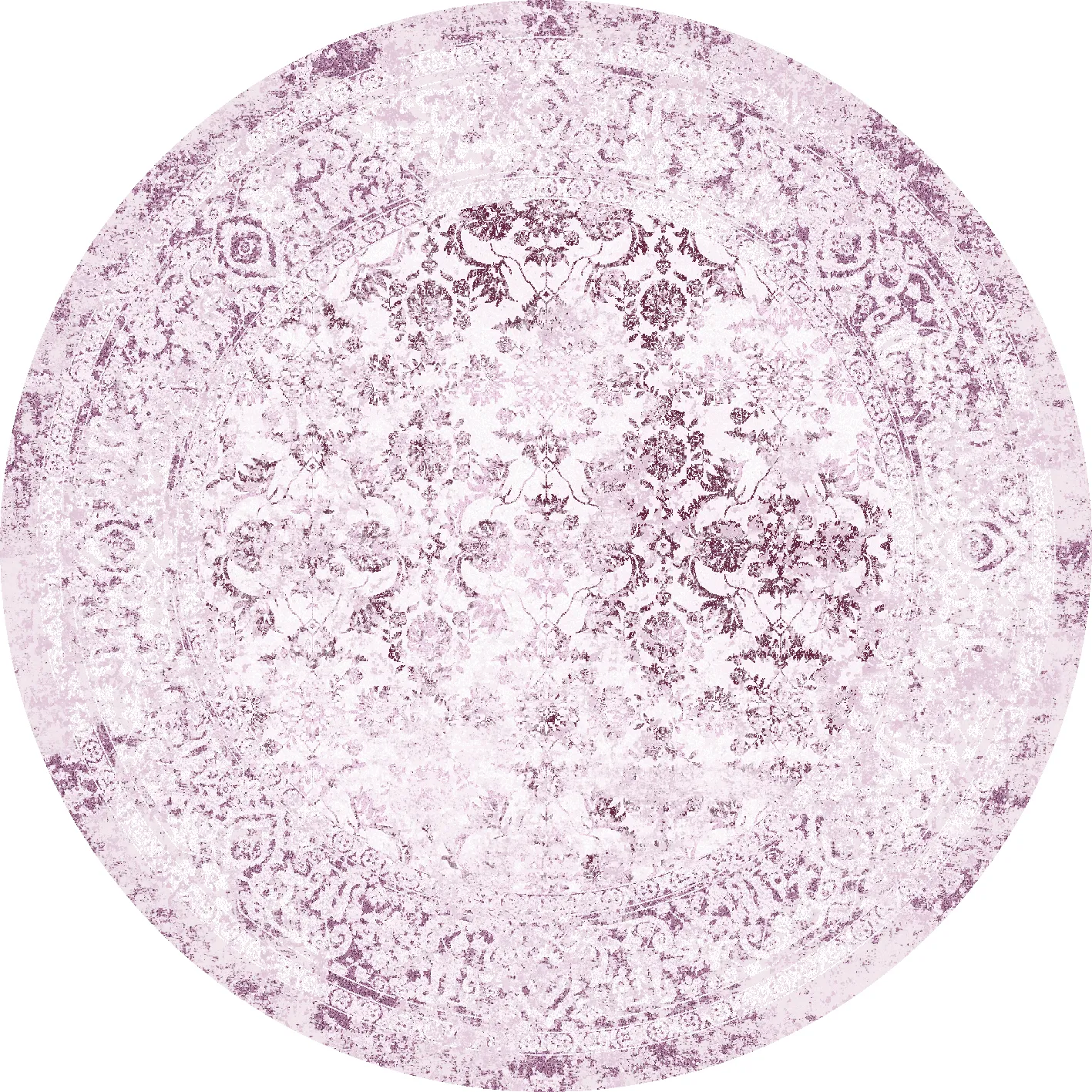 Tapis rond - Denizli (rose)