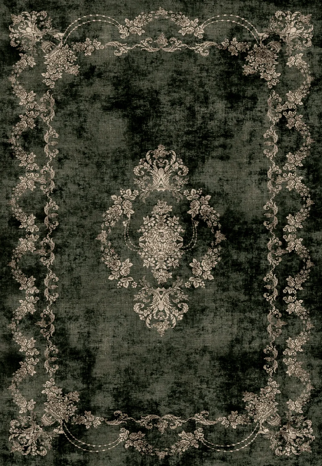 Tapis Wilton - Taknis (vert foncé)