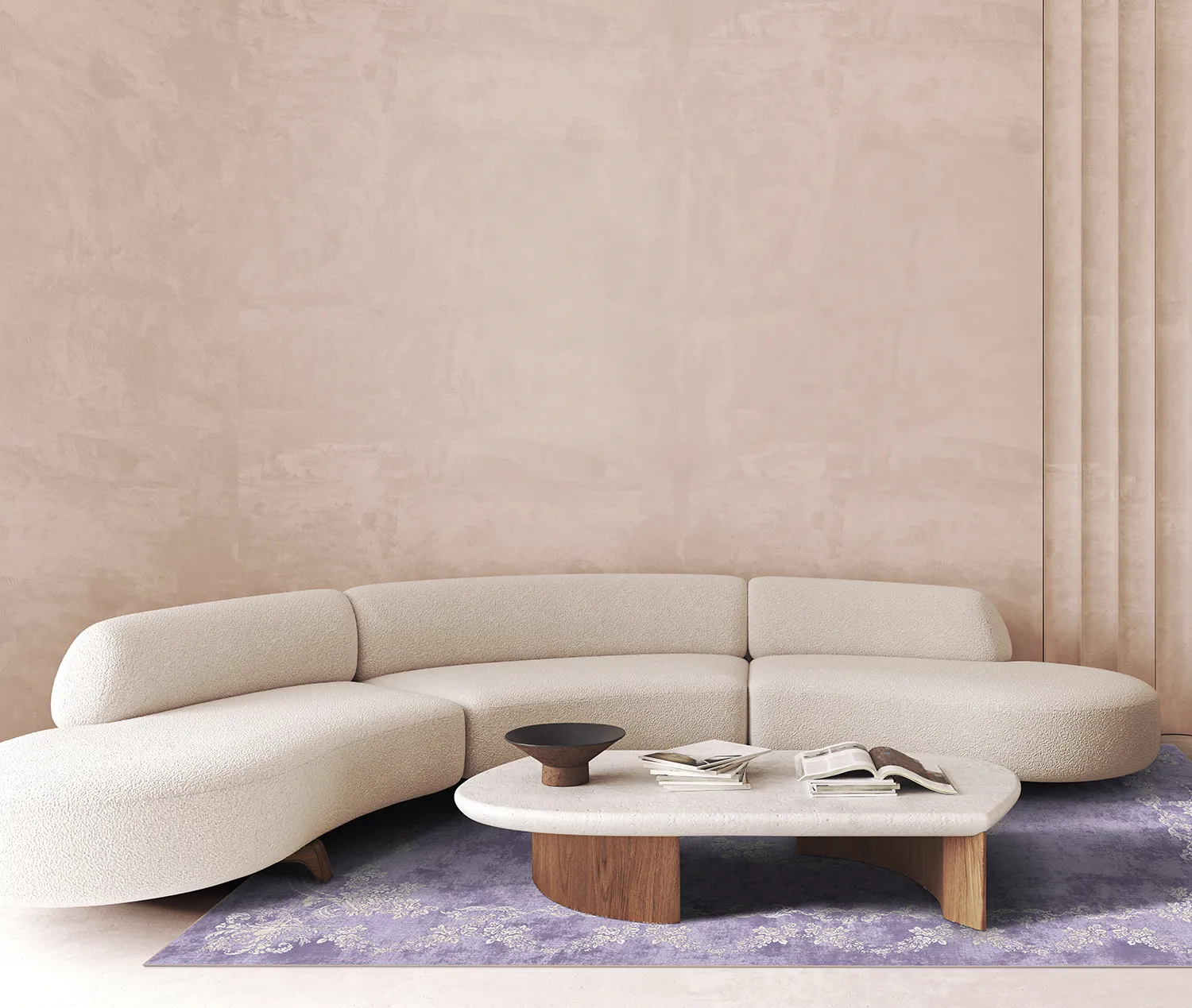 Tapis Wilton - Taknis (violet clair)
