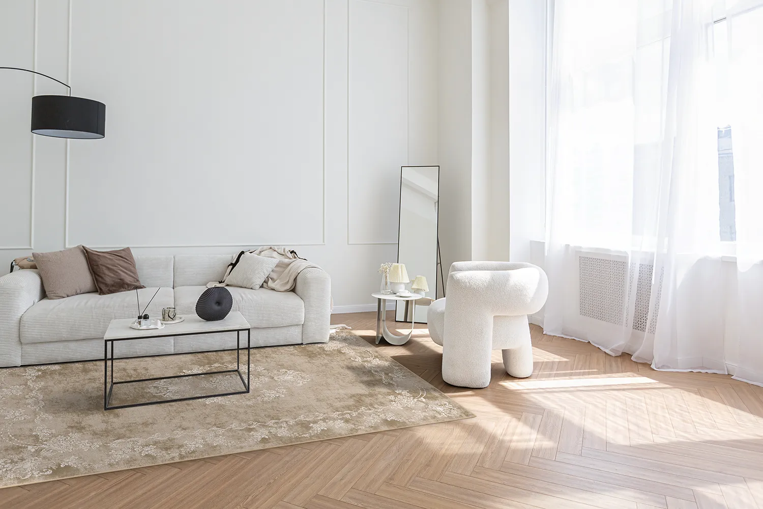 Tapis Wilton - Taknis (beige clair)