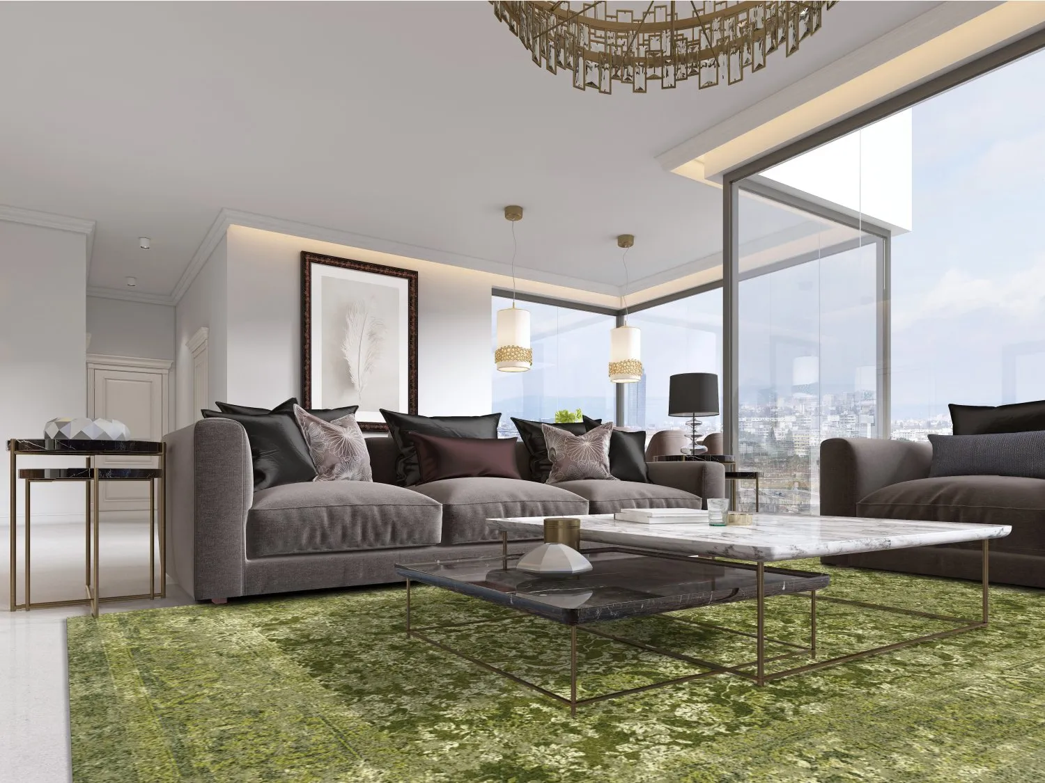 Tapis Wilton - Denizli (vert)