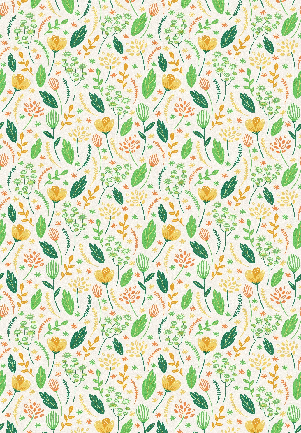 Tapis Wilton - Fleur (jaune/vert/multi)