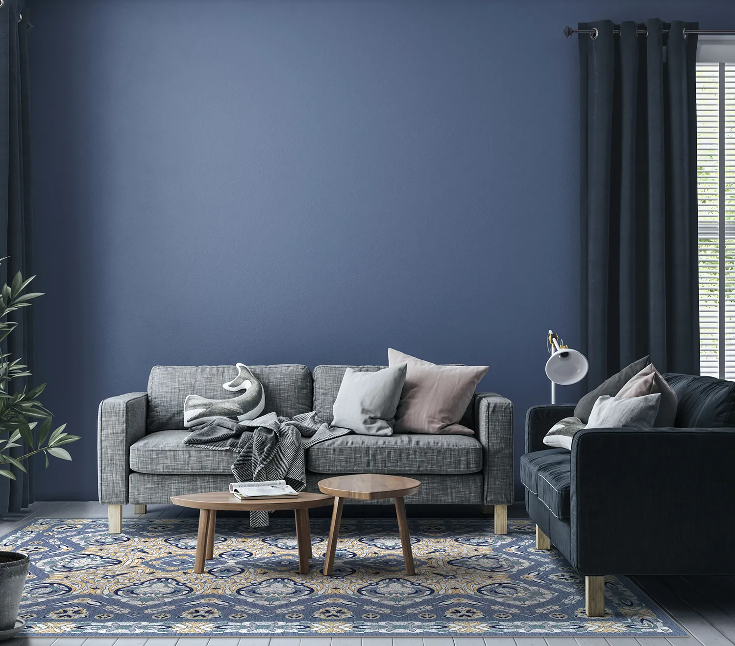 Tapis Wilton - Henrietta (bleu)