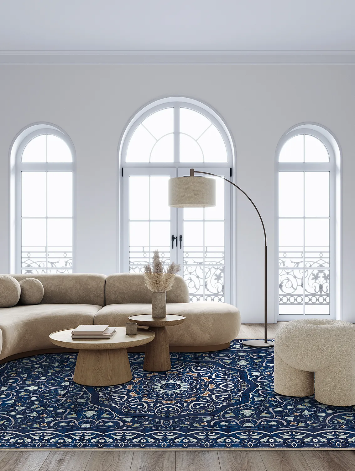 Tapis Wilton - Theodora (bleu)