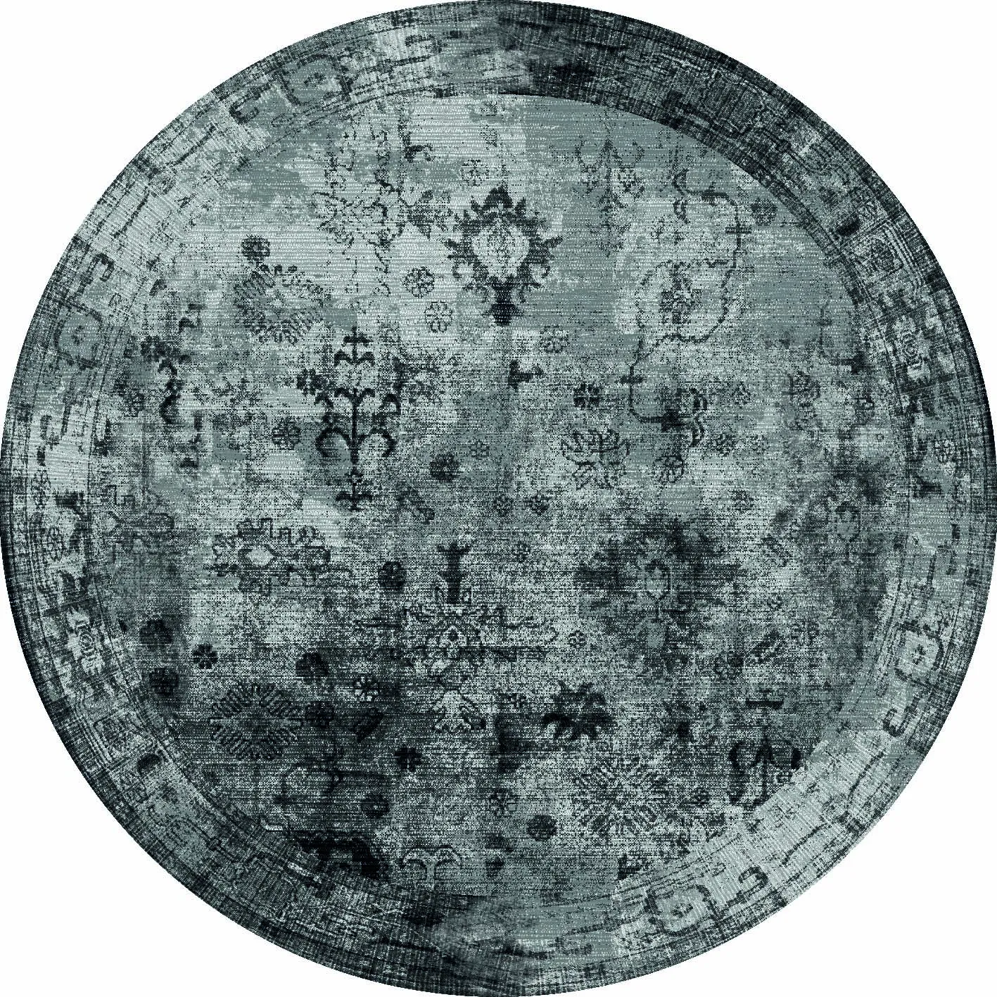 Tapis rond - Violetta (gris)