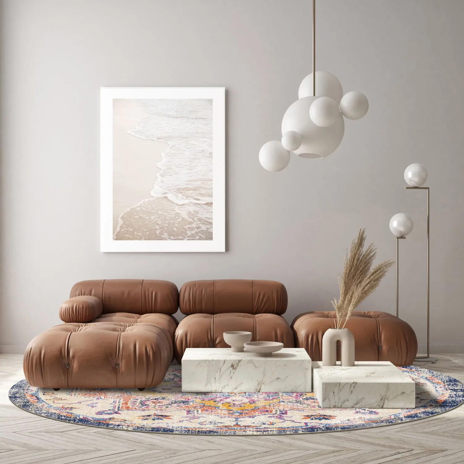 Tapis rond - Lamta (multicolore)