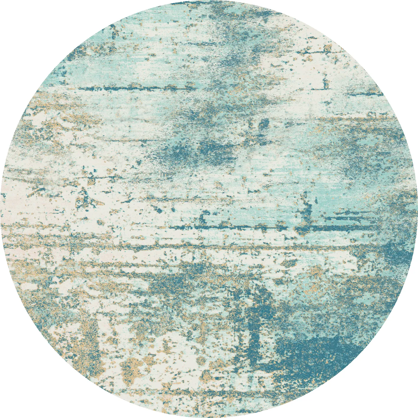 Tapis rond - Kebira (bleu)