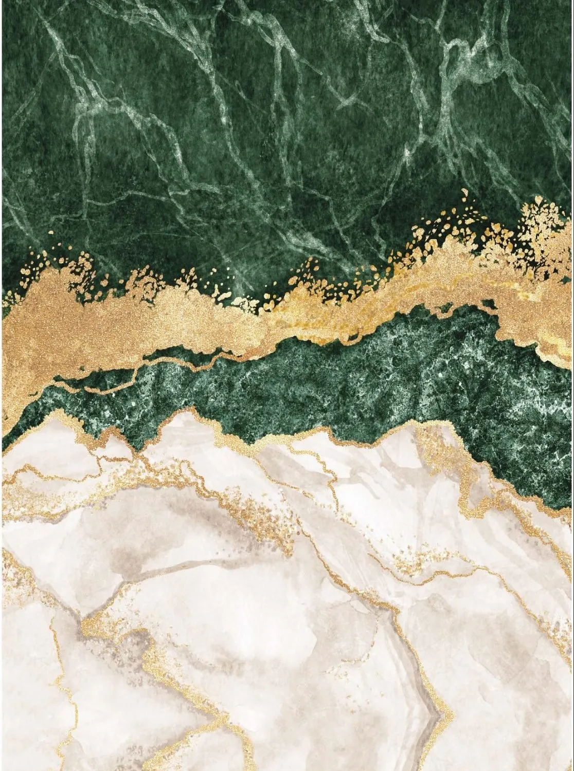 Tapis Wilton - Padova (vert/blanc/doré)