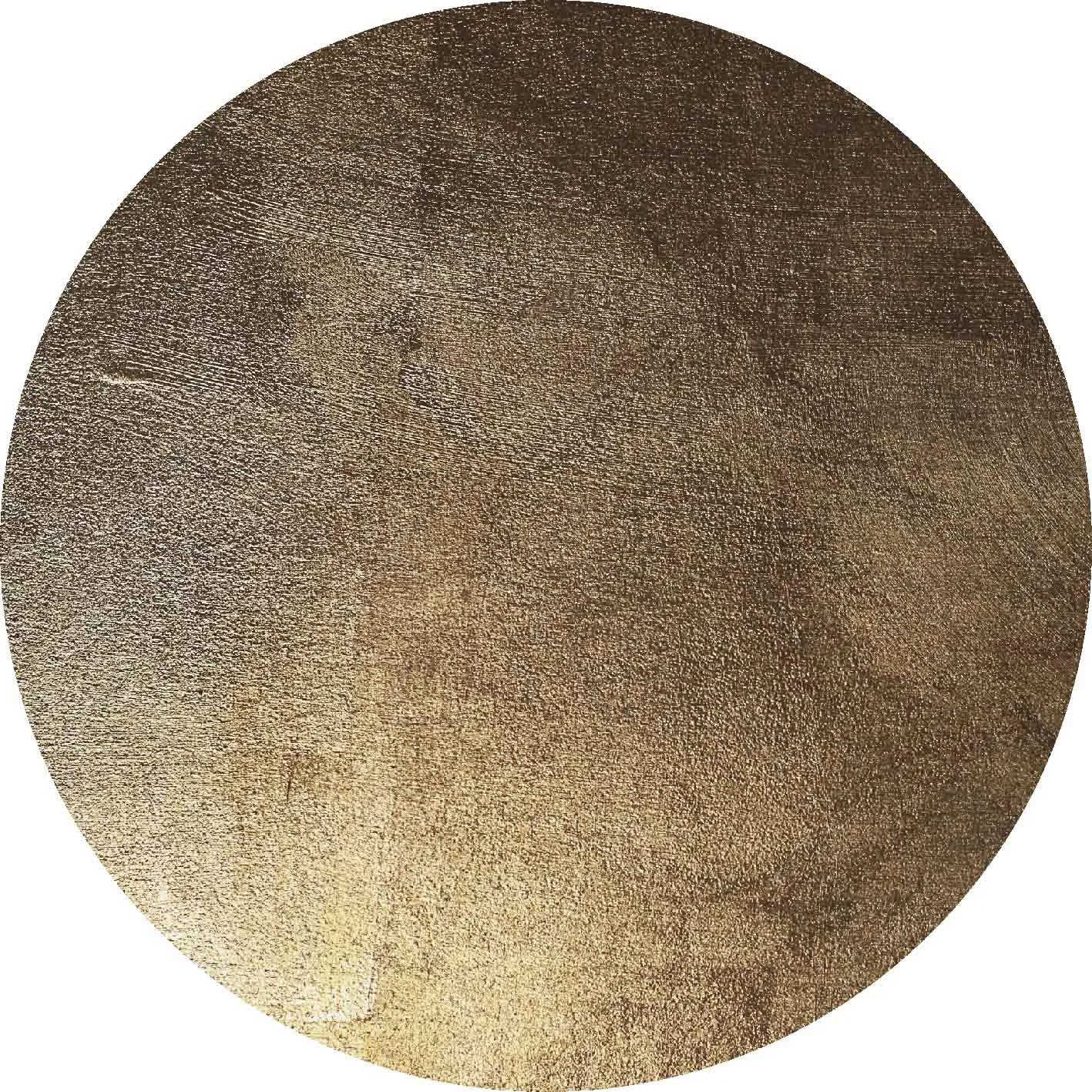 Tapis rond - Oristano (marron/doré)