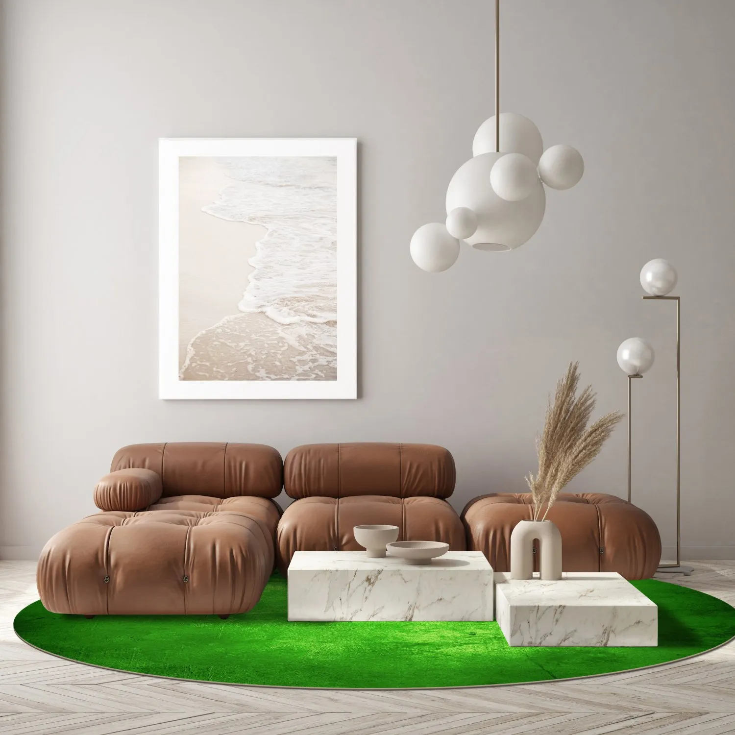 Tapis rond - Anzio (vert)