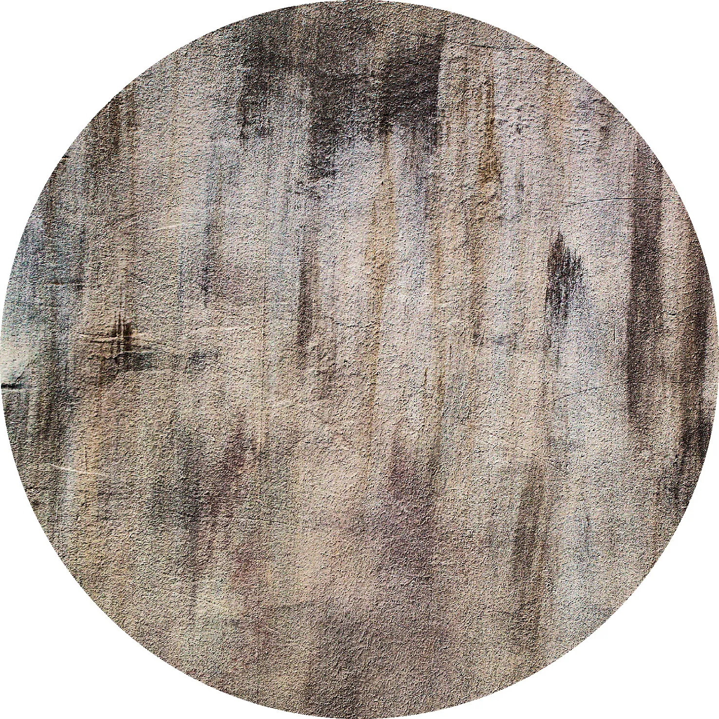 Tapis rond - Polia (gris/marron)