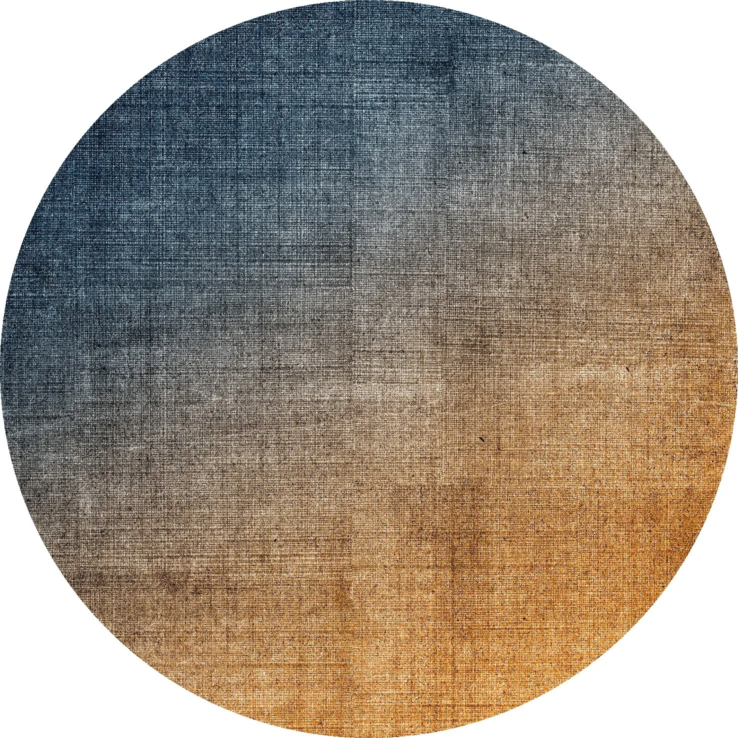 Tapis rond - Librilla (marron/bleu)