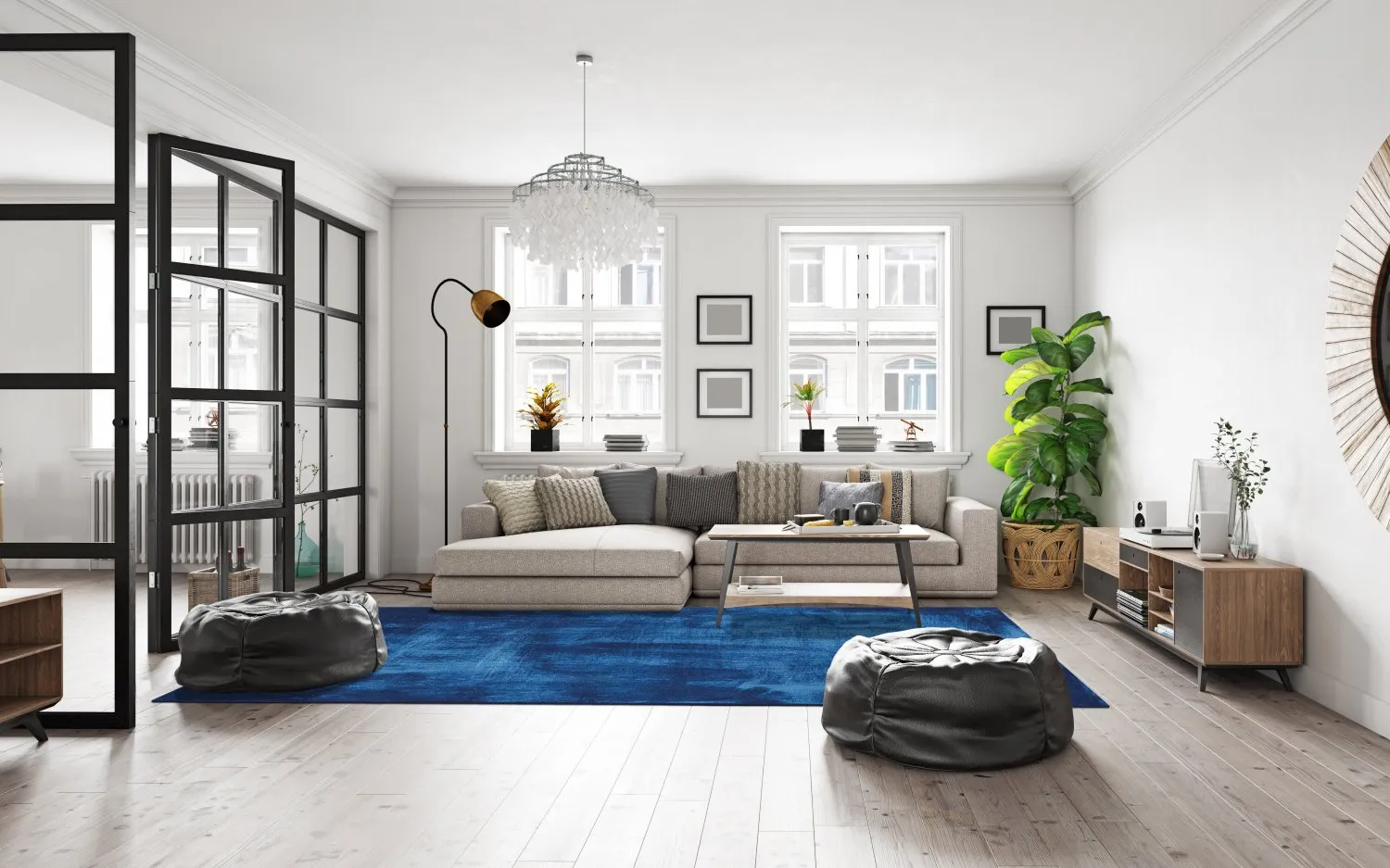 Tapis Wilton - Campile (bleu)