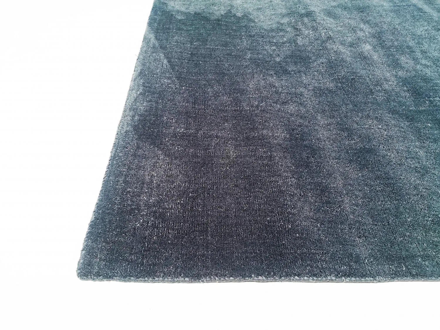 PET recyclé avec aspect viscose (bleu)