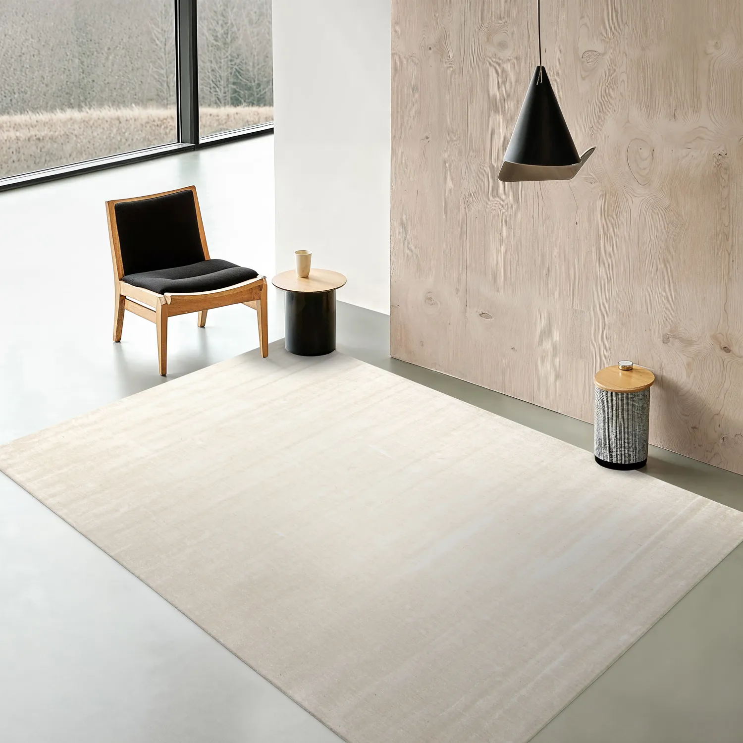 PET recyclé avec aspect viscose (blanc cassé)