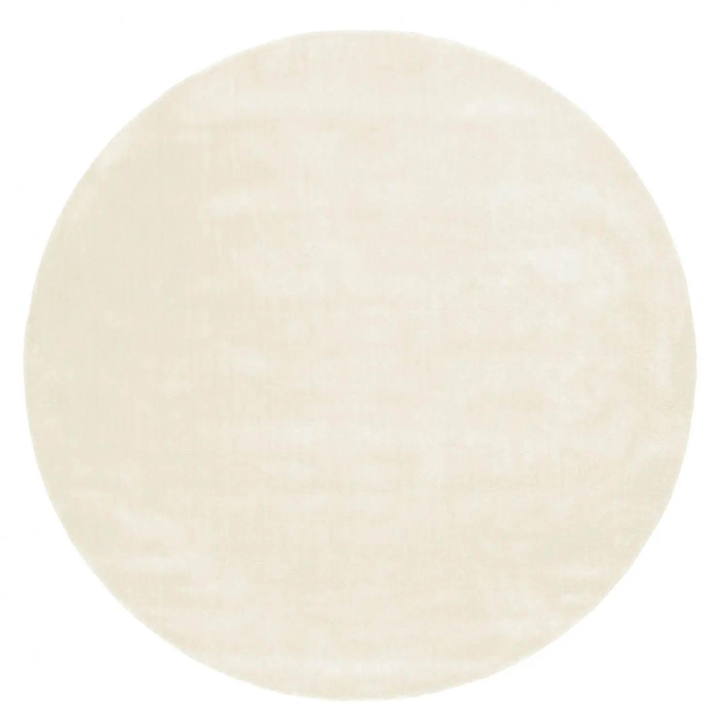 Tapis rond - PET recyclé avec aspect viscose (blanc cassé)
