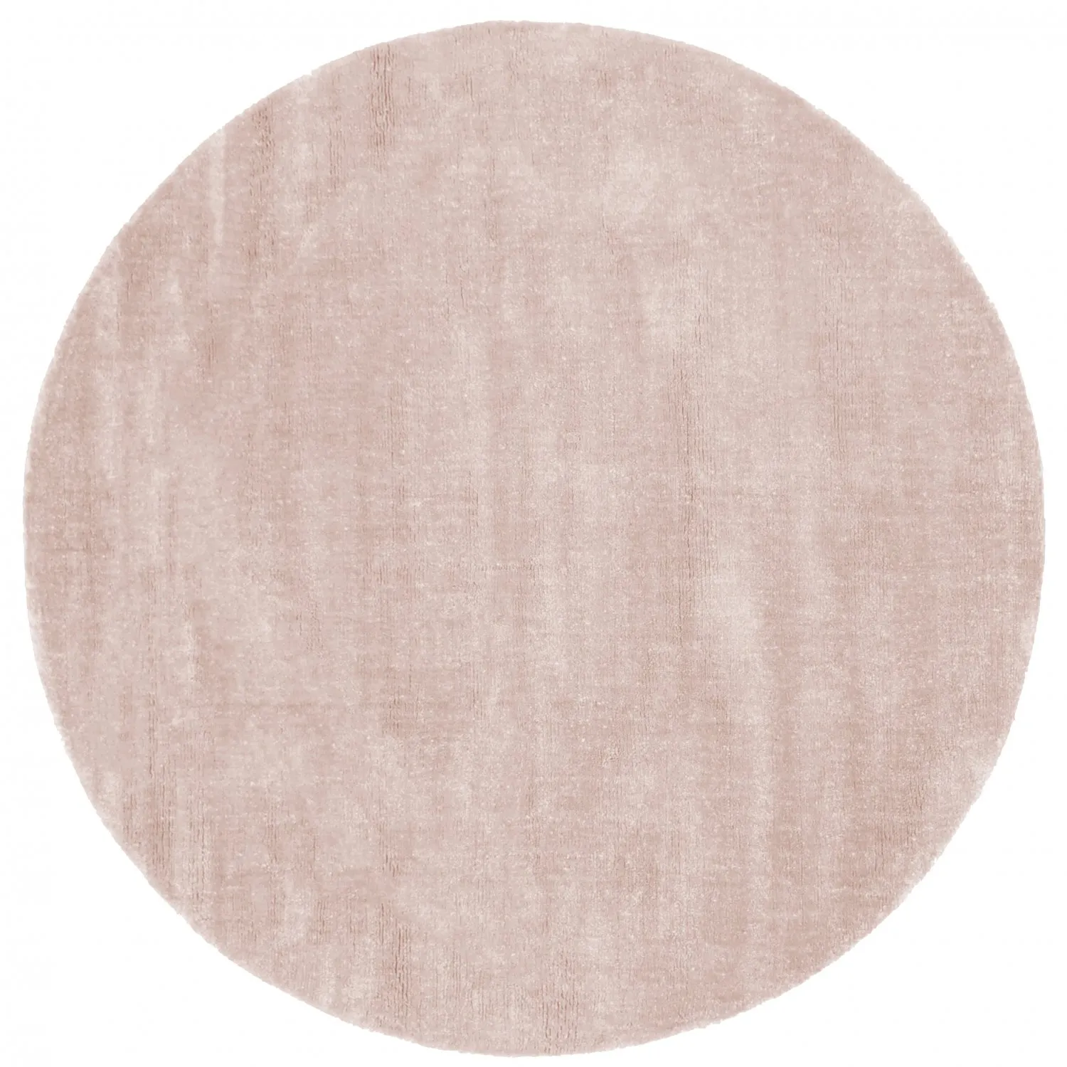 Tapis rond - PET recyclé avec aspect viscose (marron clair)