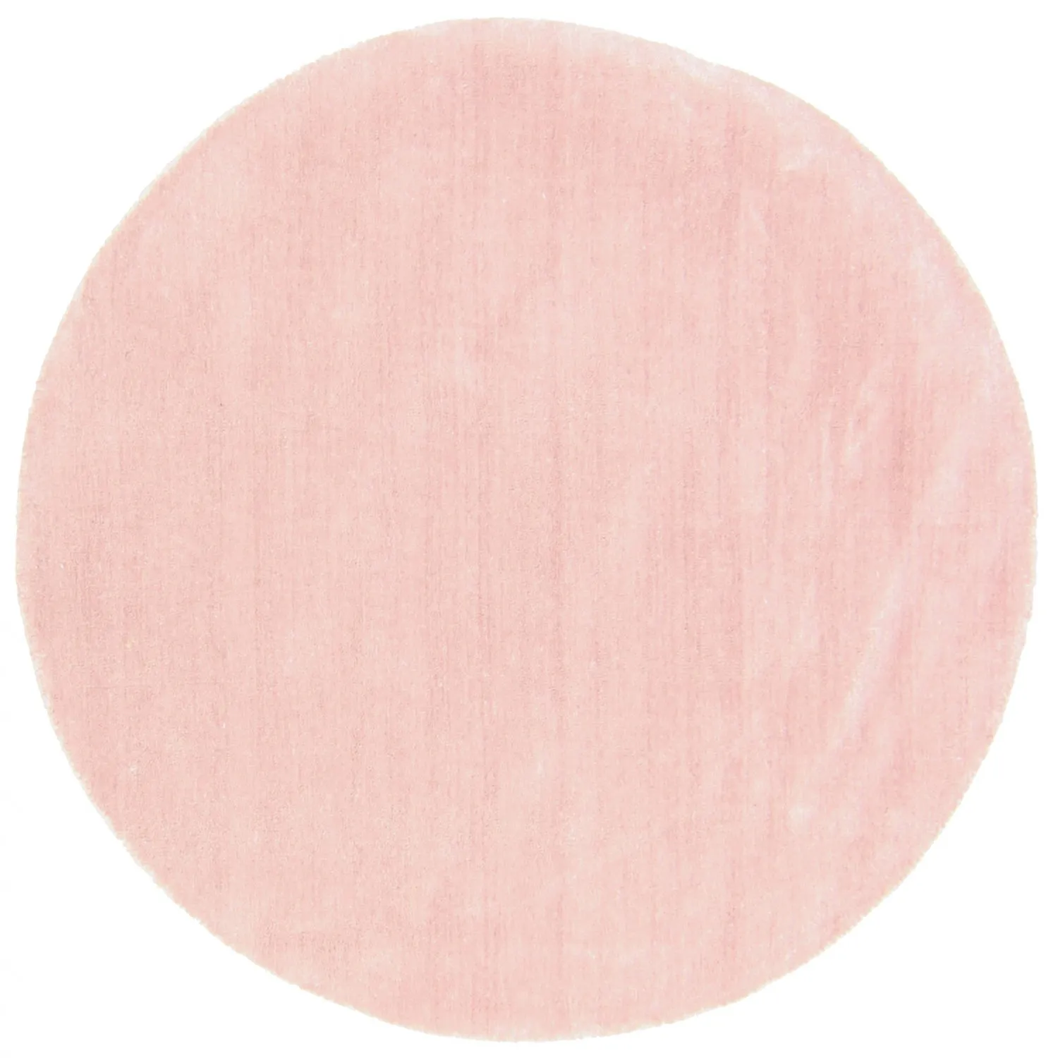 Tapis rond - PET recyclé avec aspect viscose (rose)