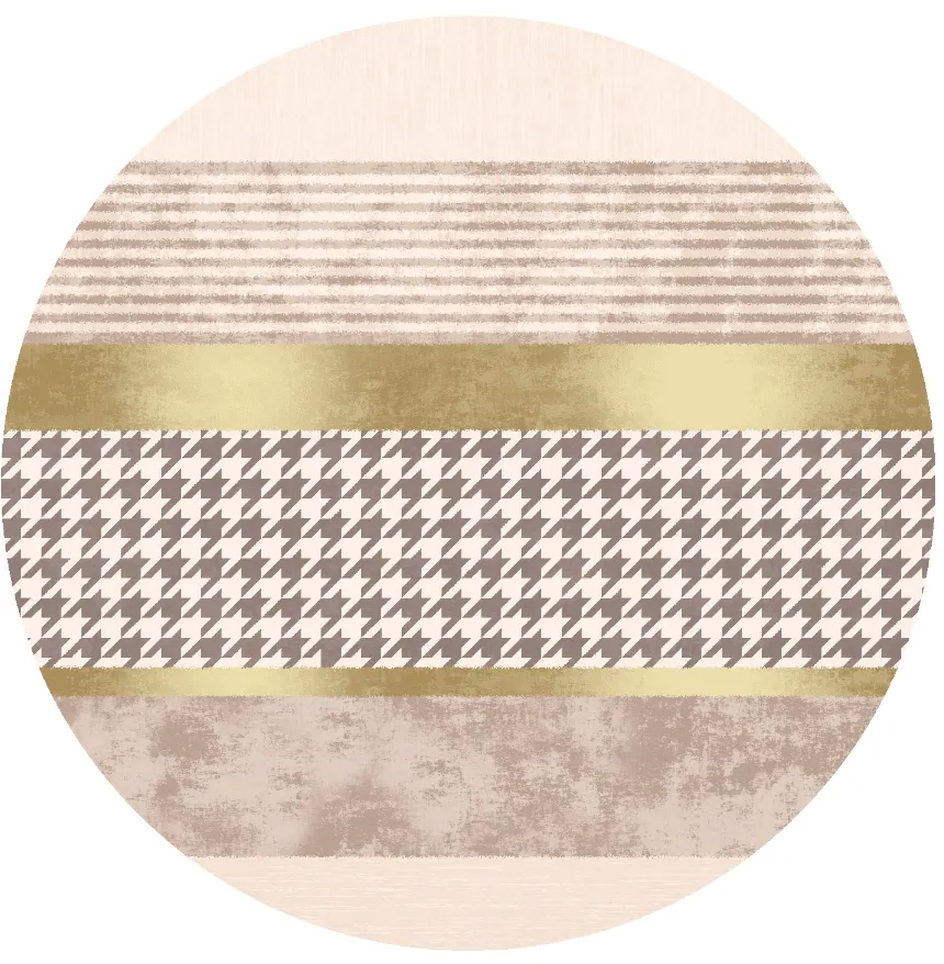 Tapis rond - Esme (beige/multicolore)