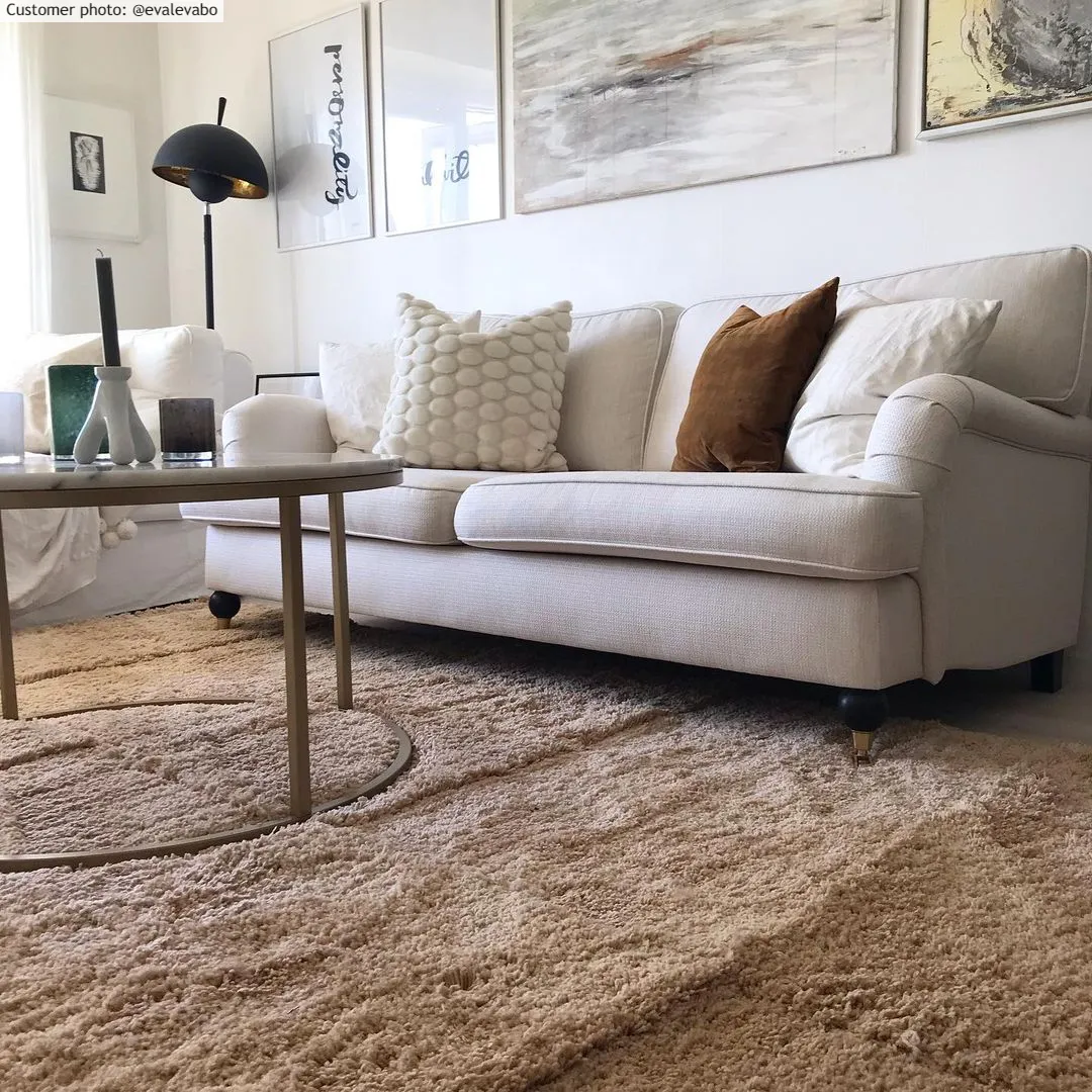Tapis à poils longs - Cannes (beige)