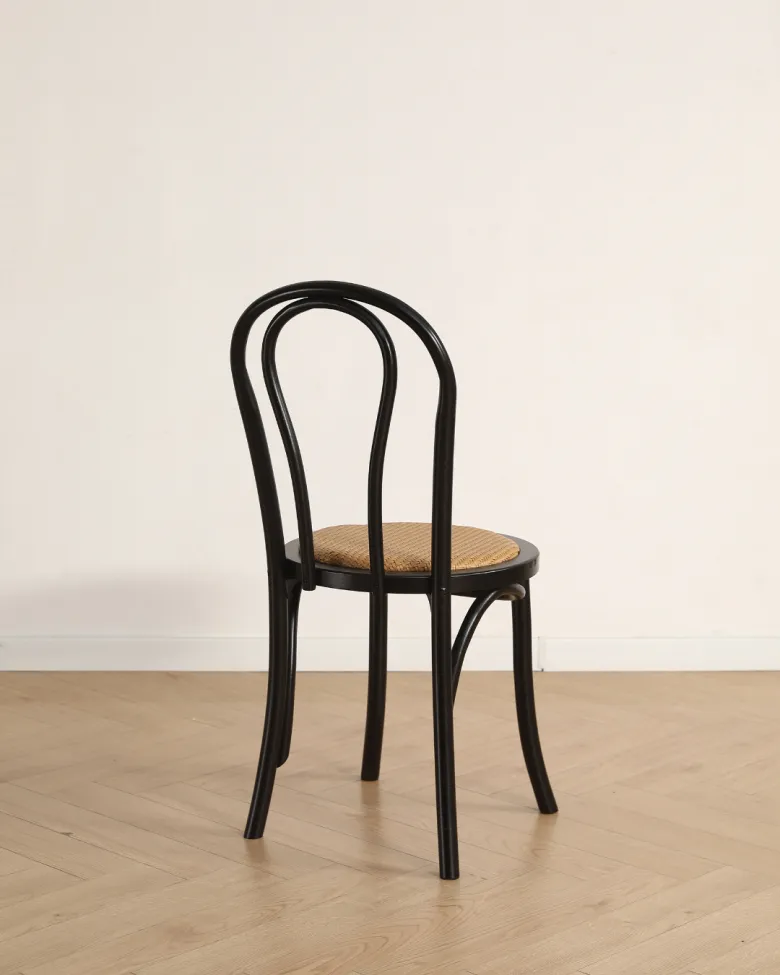 Chaise - Bistro (rotin/noir) - 2 pièces