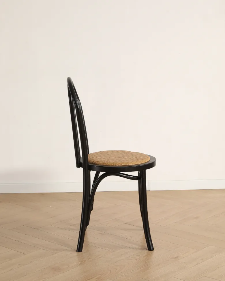 Chaise - Bistro (rotin/noir) - 2 pièces