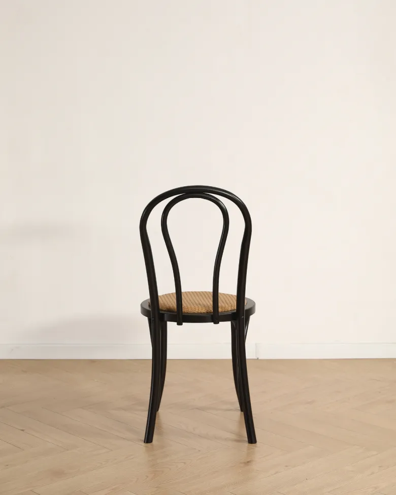 Chaise - Bistro (rotin/noir) - 2 pièces