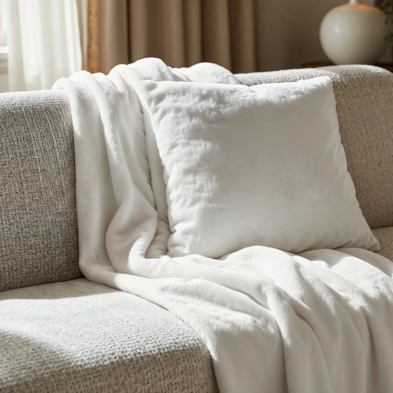 Plaids - Aranga Super Soft Throw (blanc)