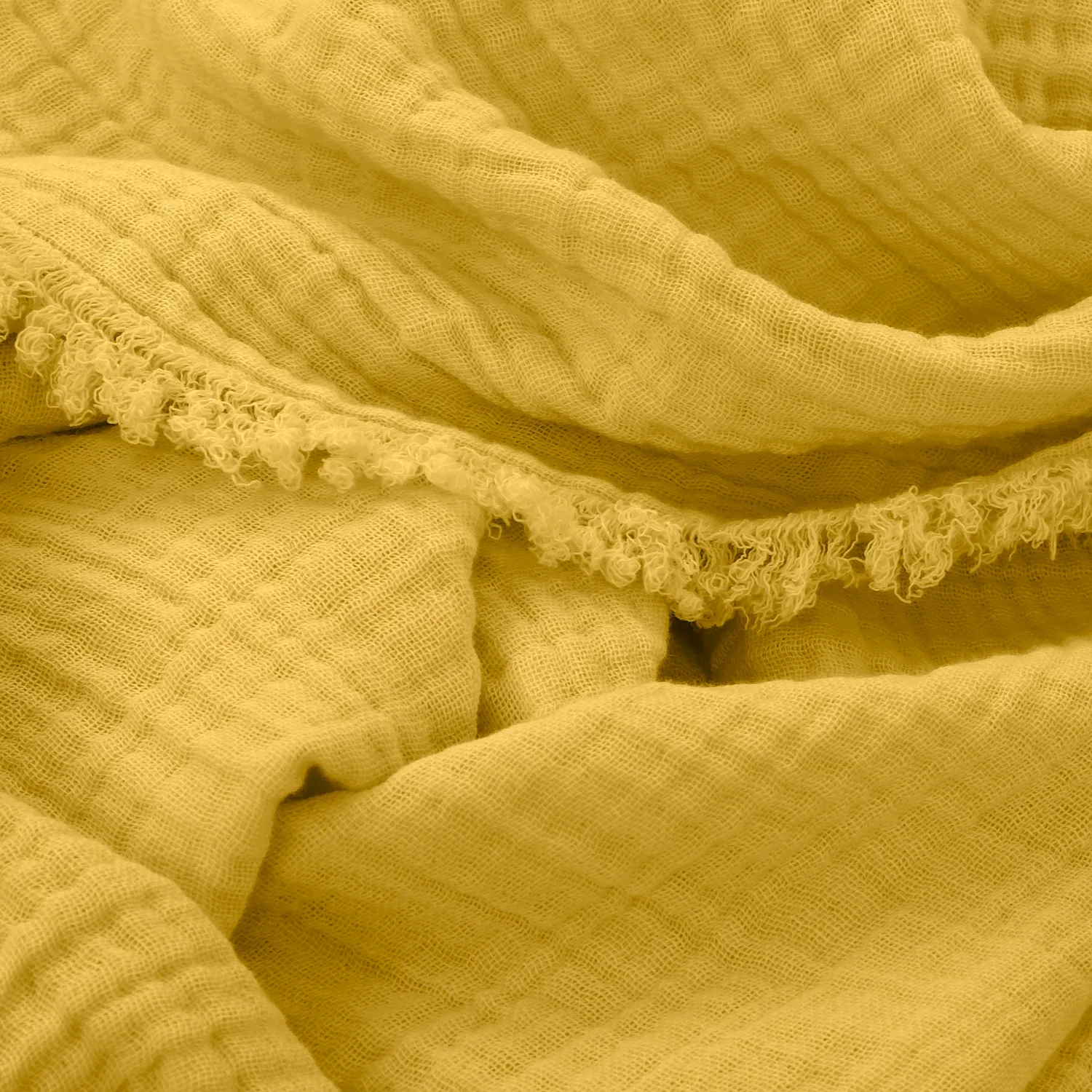 Plaids - Plaid en mousseline - Dorena (jaune moutarde)