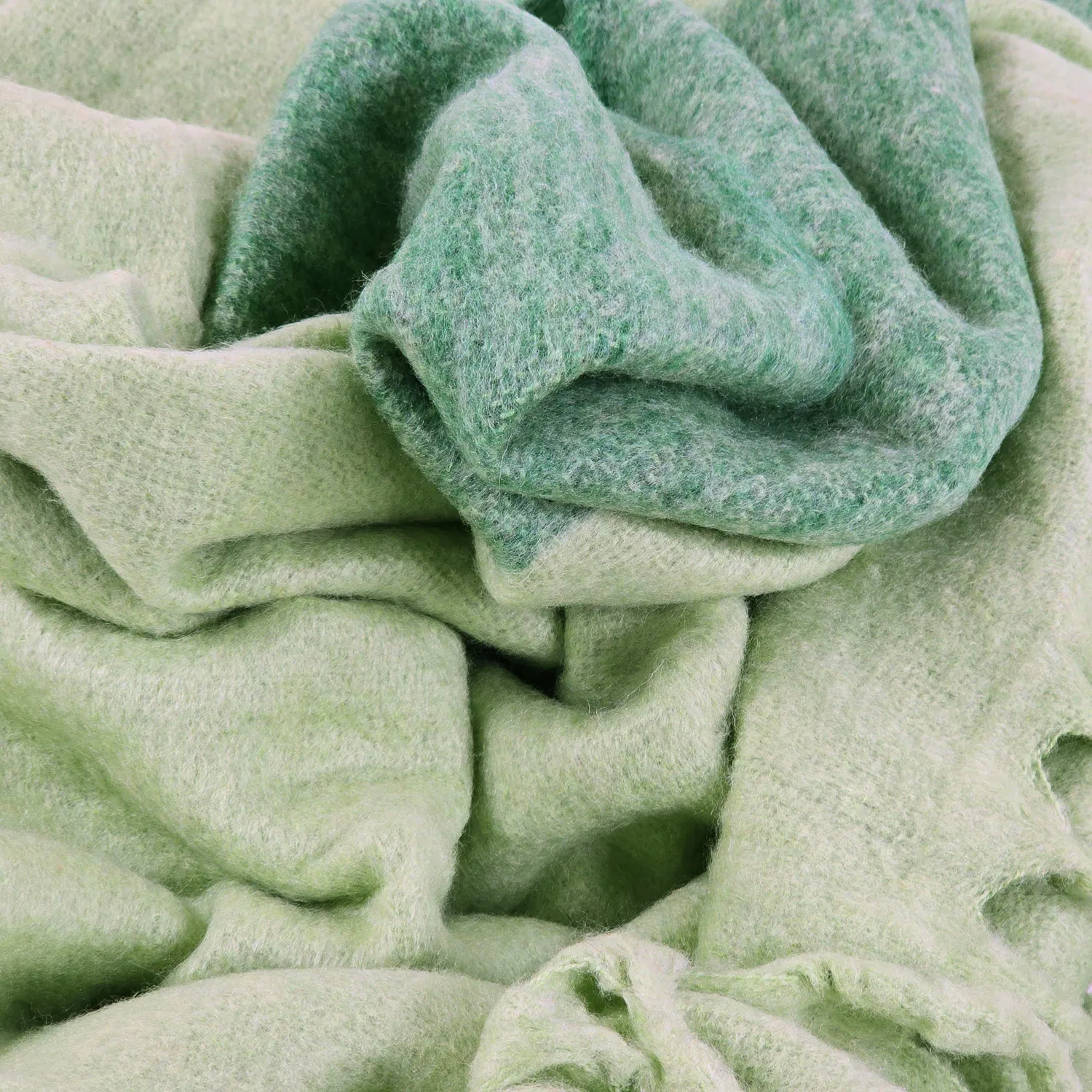 Plaid en mélange de laine - Carol (vert)