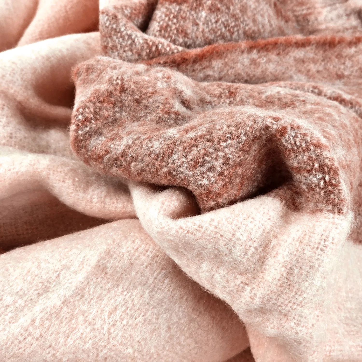 Plaid en mélange de laine - Carol (rose)