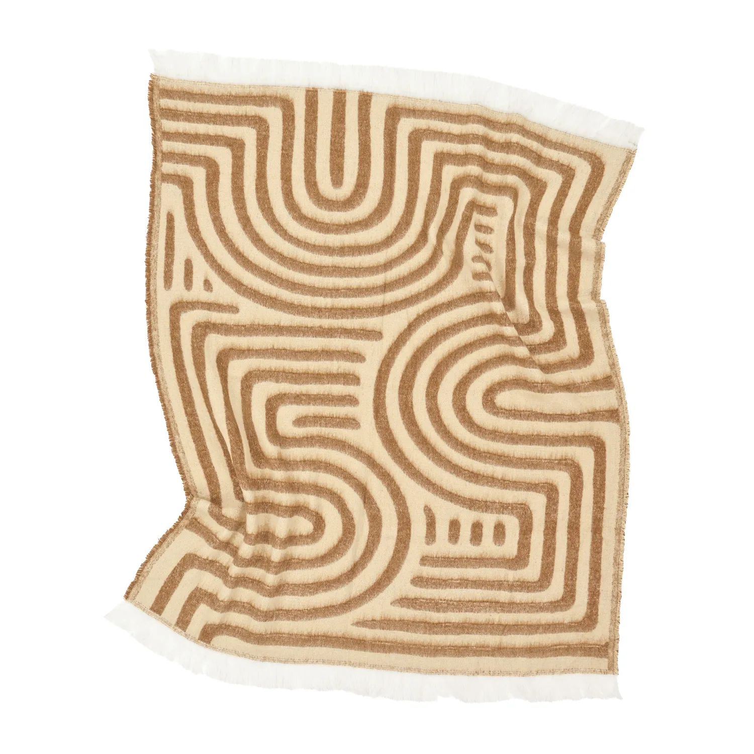 Plaids - Plaid en mélange de laine - Melody (marron/beige)