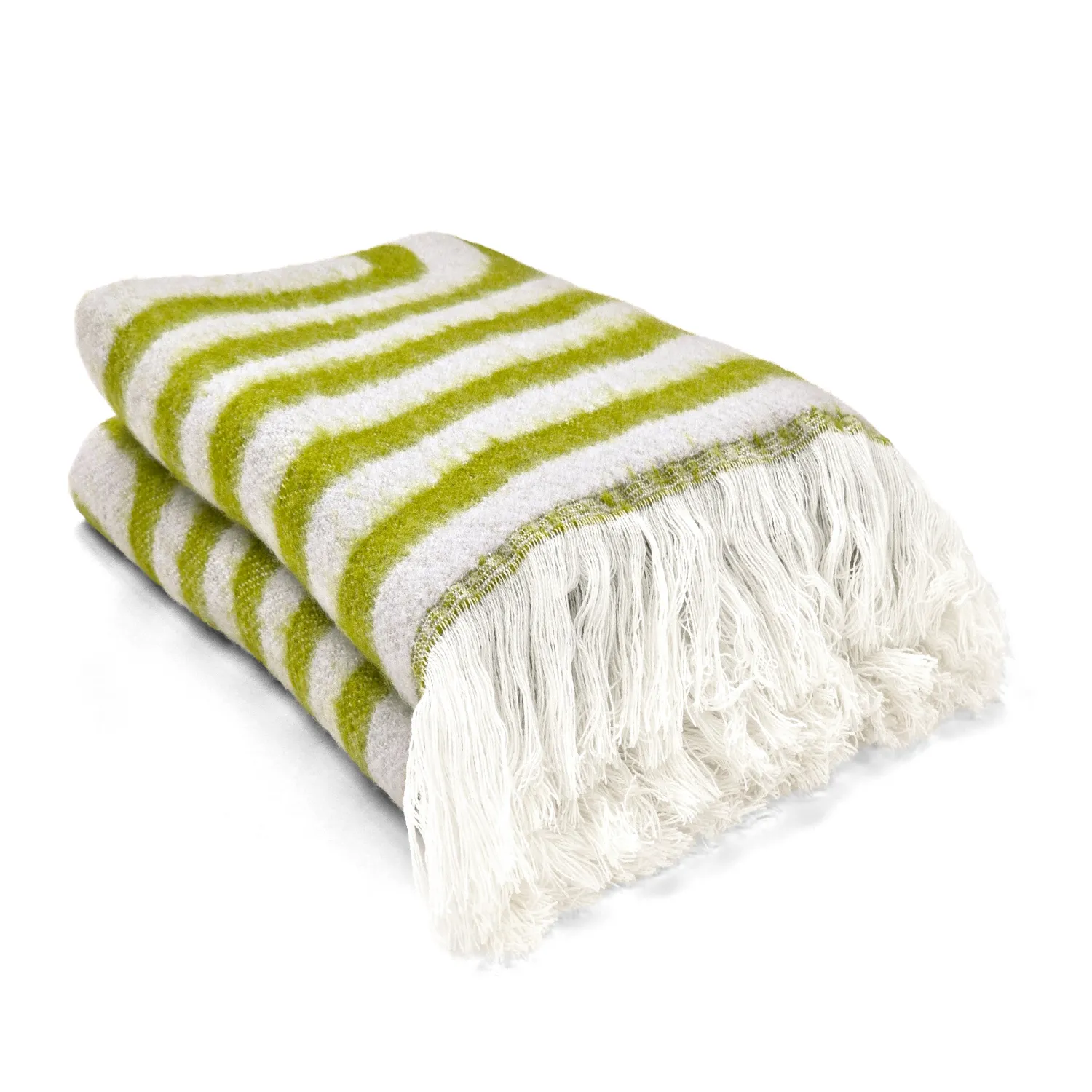 Plaids - Plaid en mélange de laine - Melody (vert/violet)