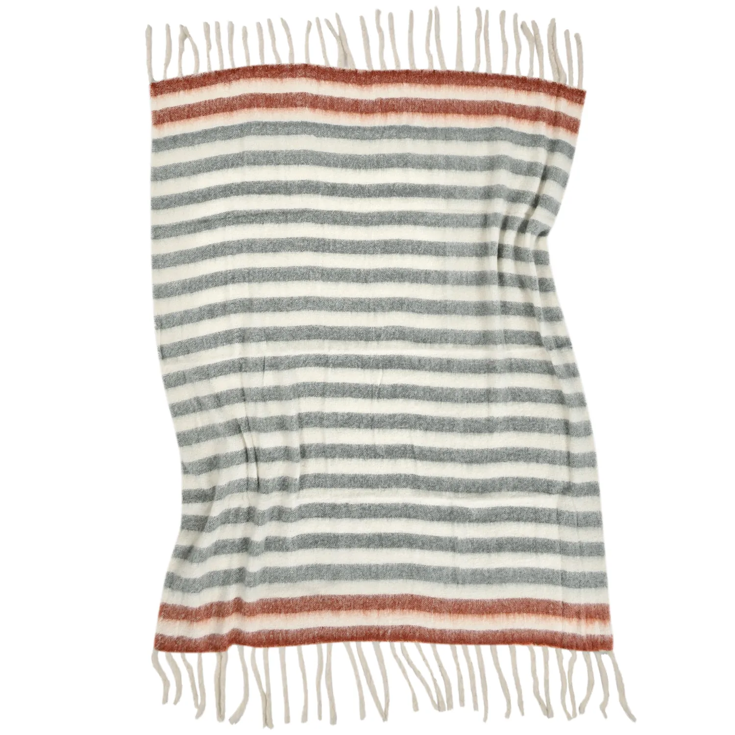 Plaid en mélange de laine - Monica (rose)