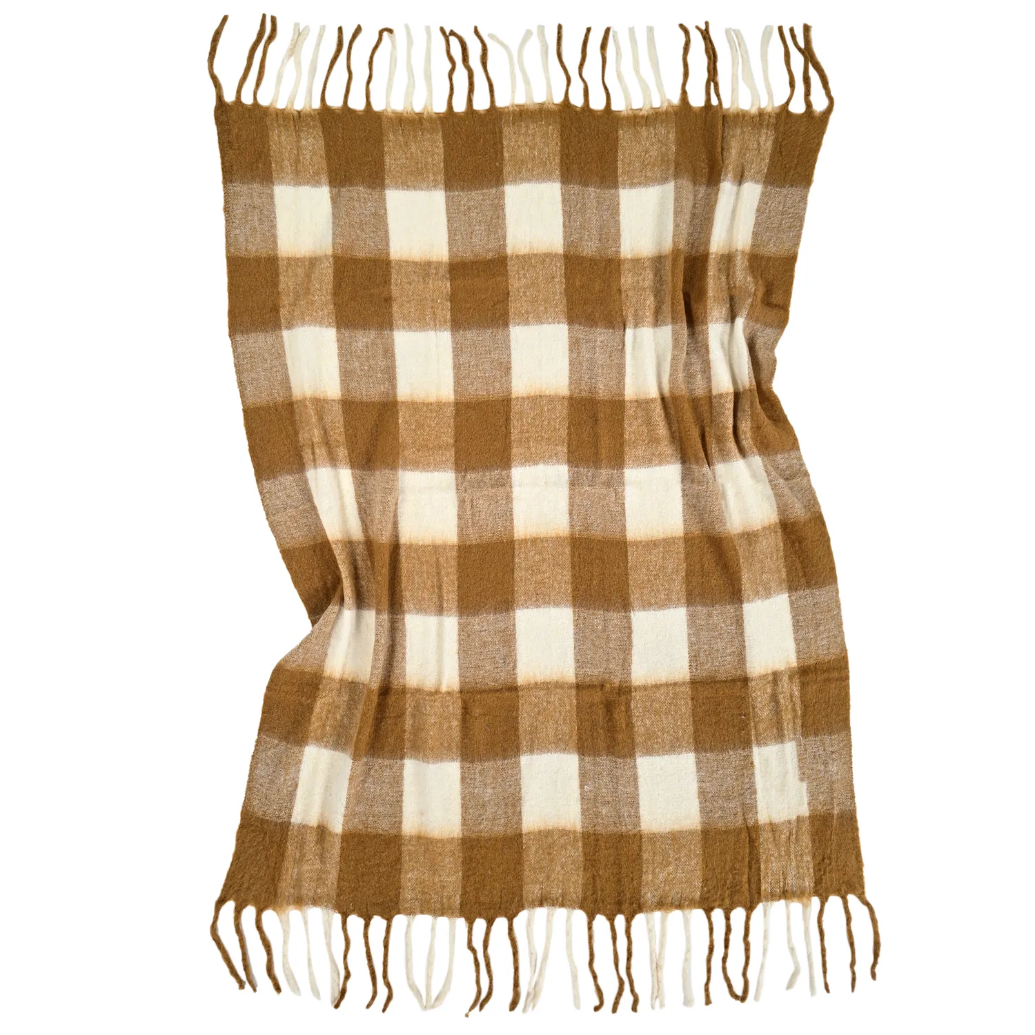 Plaid en mélange de laine - Phoebe (jaune)