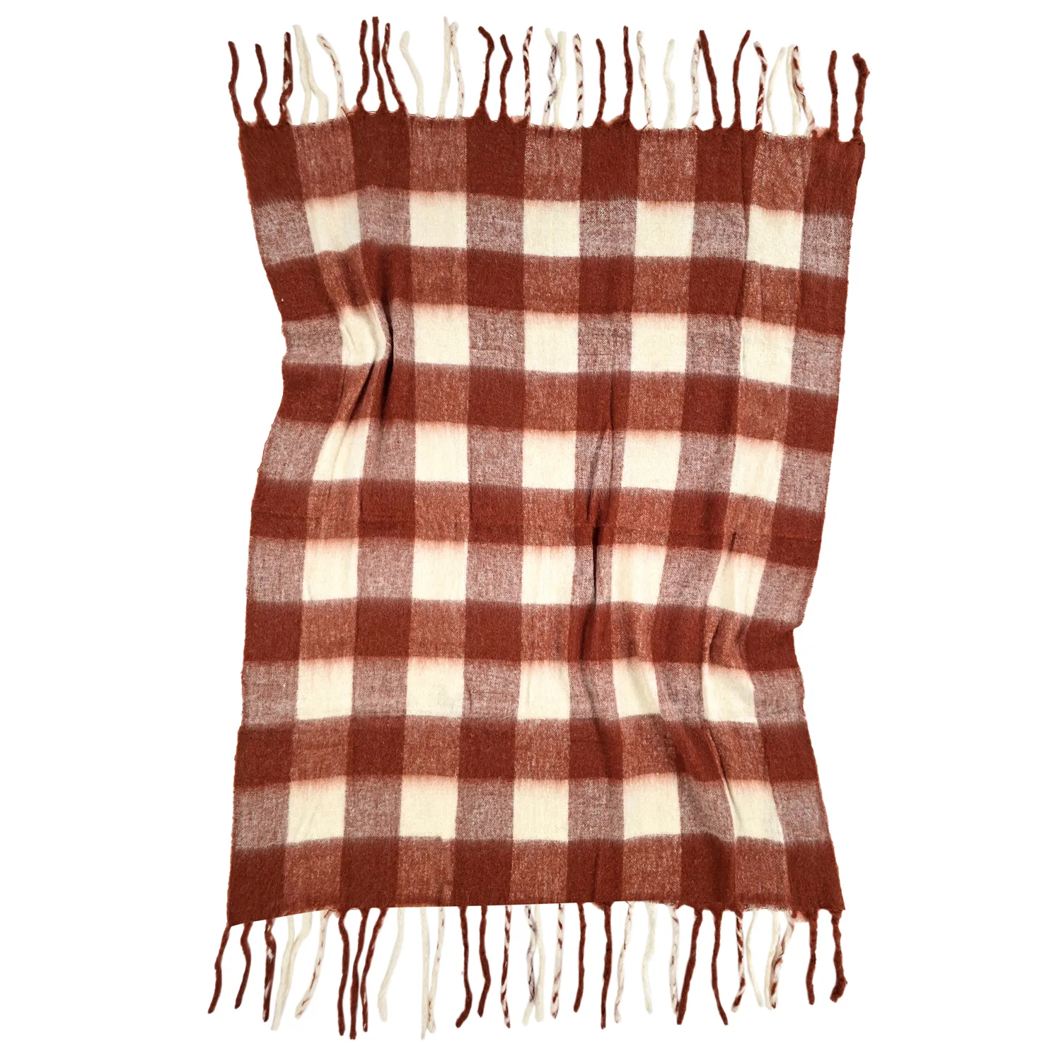 Plaid en mélange de laine - Phoebe (rose)