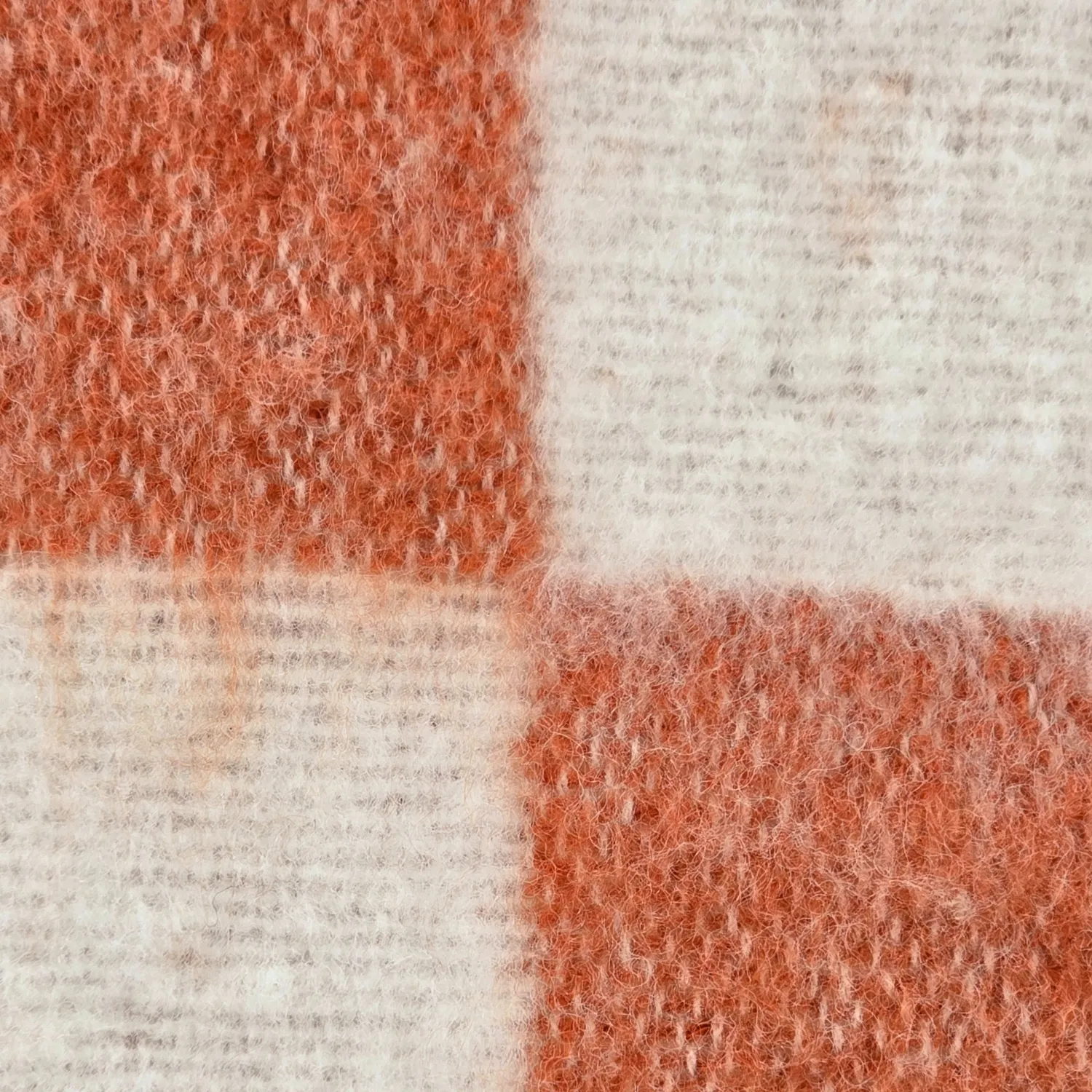 Plaids - Plaid en mélange de laine - Audrey Check (rose/blanc cassé)