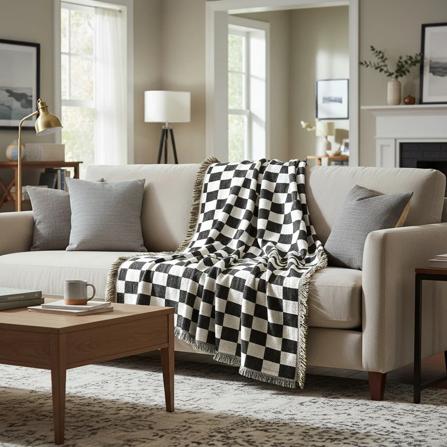 Couvertures - Wallace Tapestry Blanket (noir/blanc)