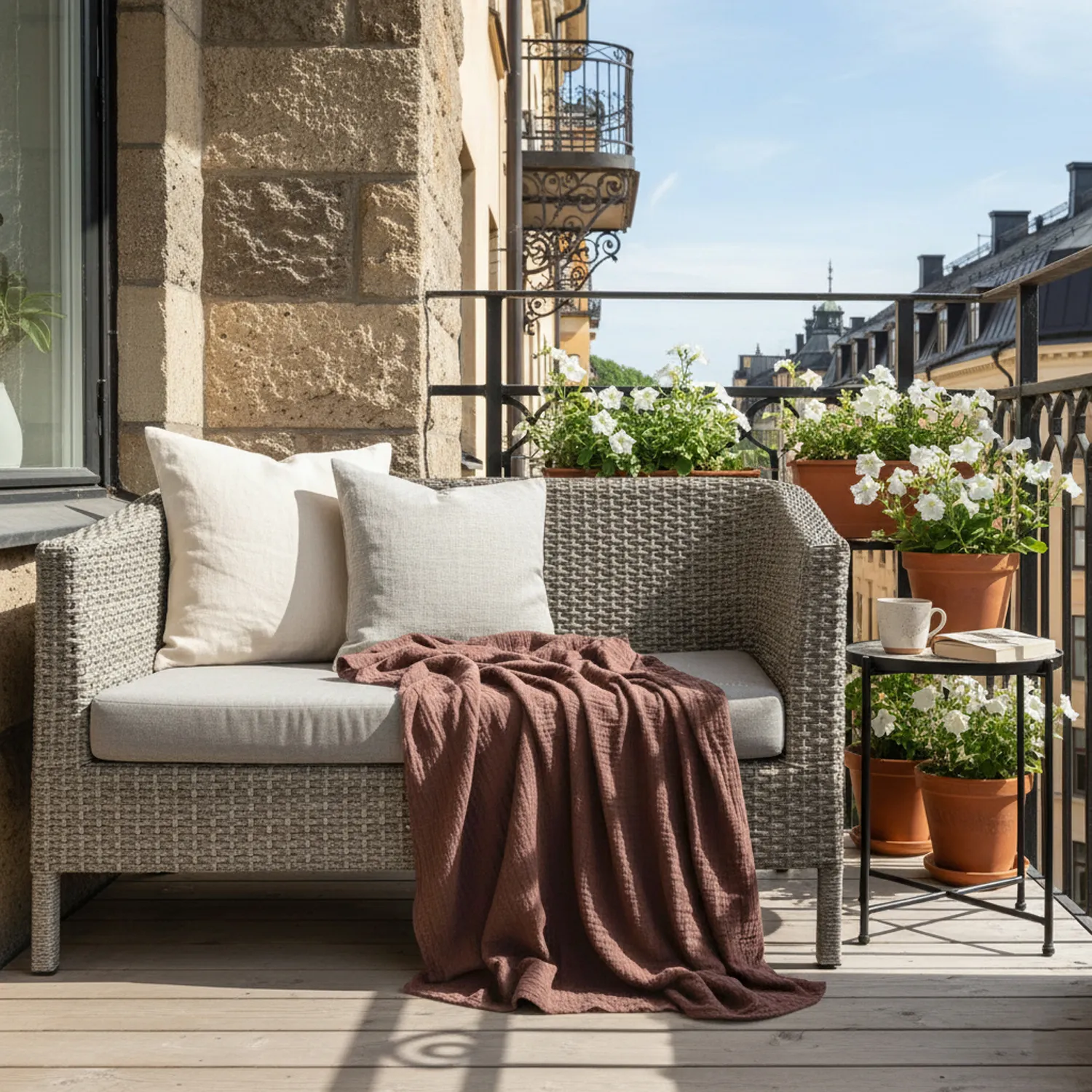 Couvertures - Plaid Vanja (marron foncé)