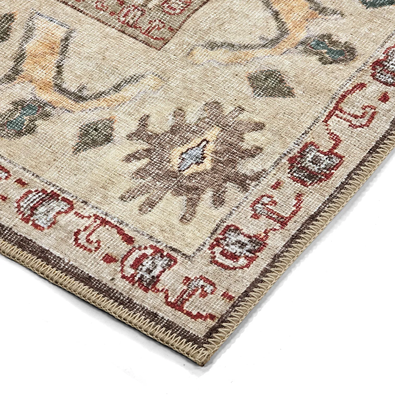 Tapis tissé à plat - Adira (gris/rose)