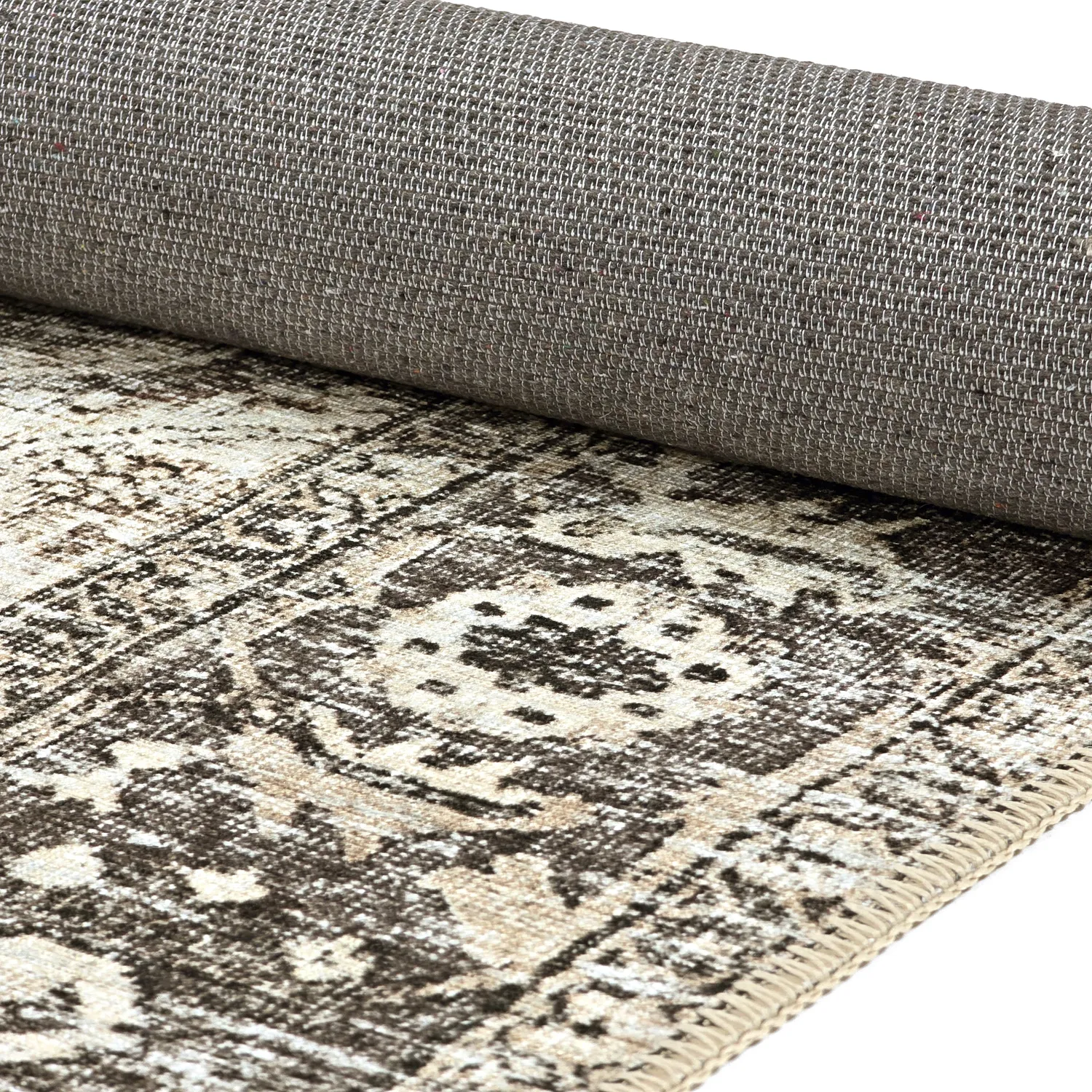 Tapis tissé à plat - Alvand (noir)