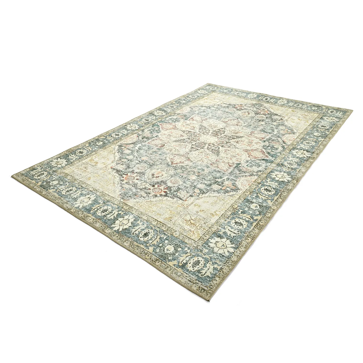 Tapis tissé à plat - Alvand (bleu)