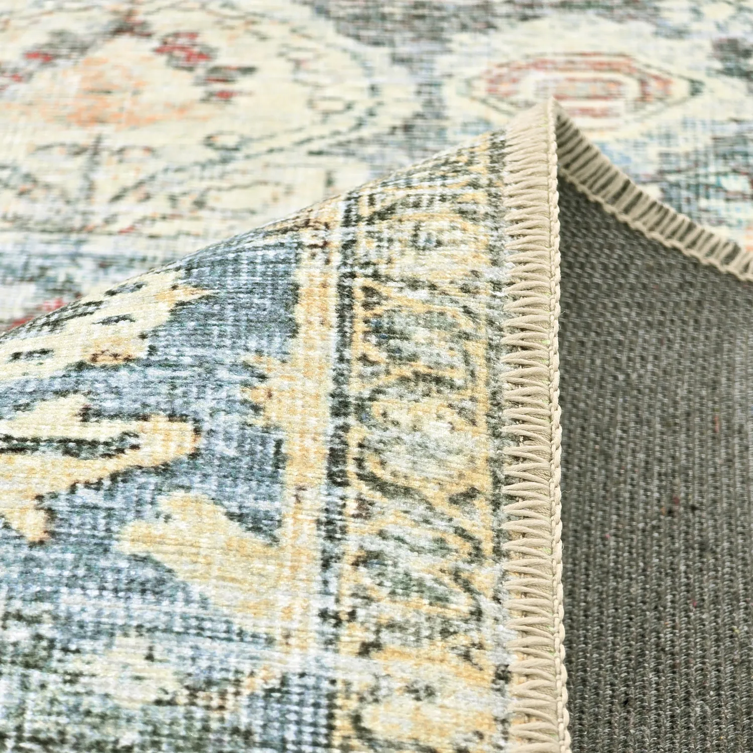 Tapis tissé à plat - Alvand (bleu)