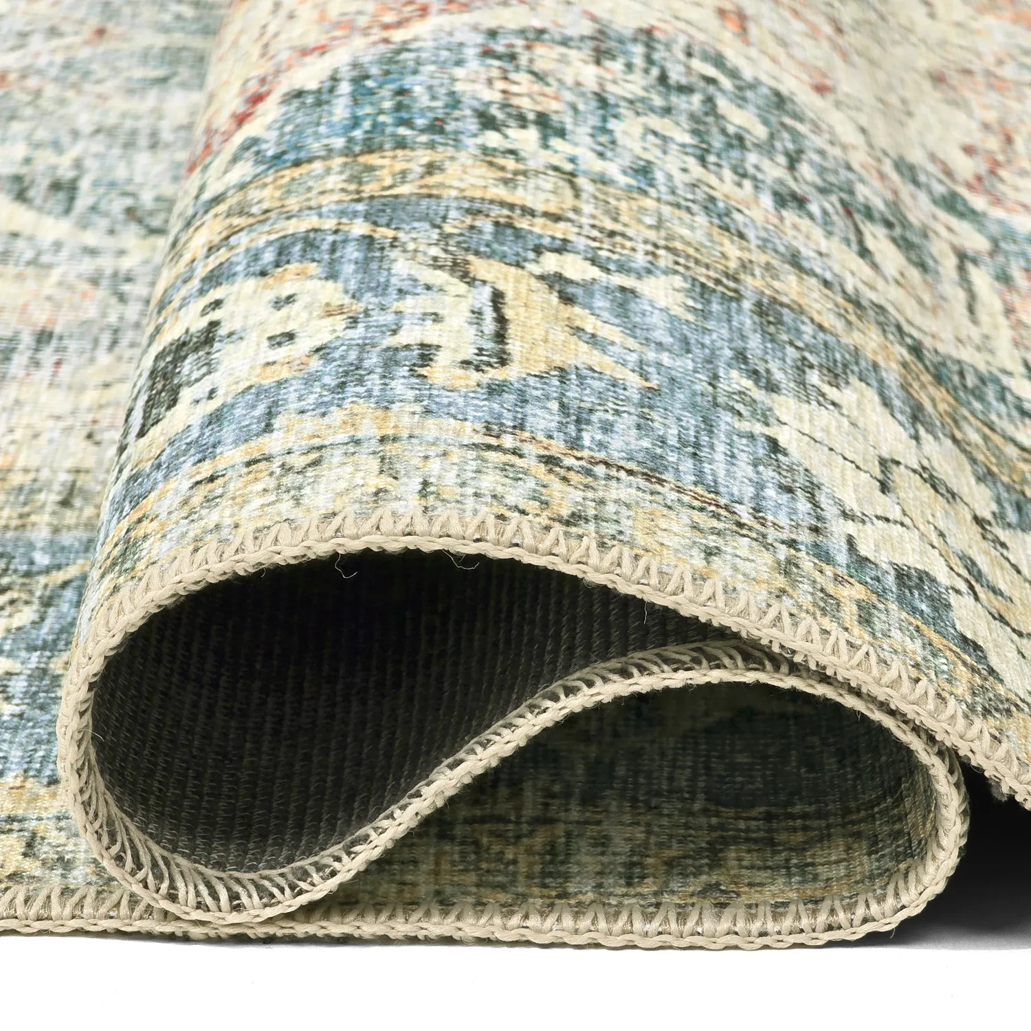 Tapis tissé à plat - Alvand (bleu)