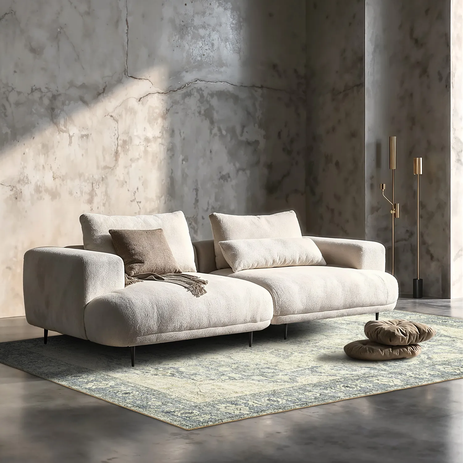 Tapis tissé à plat - Alvand (gris)