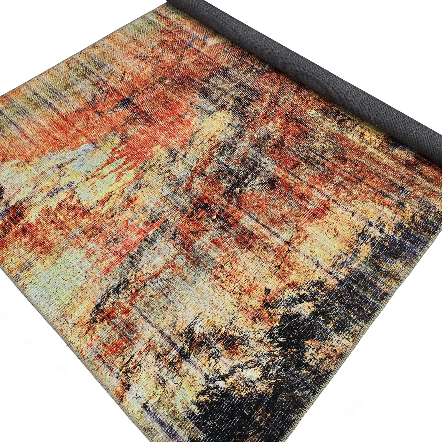 Tapis tissé à plat - Bechar (rouge/multi)