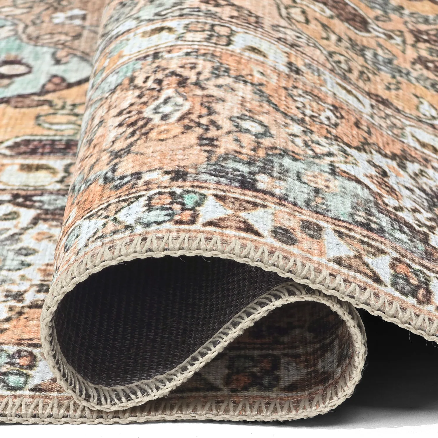 Tapis tissé à plat - Berelina (beige/multi)