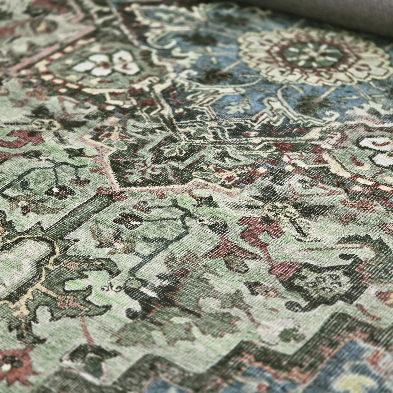 Tapis tissé à plat - Birjand (vert)
