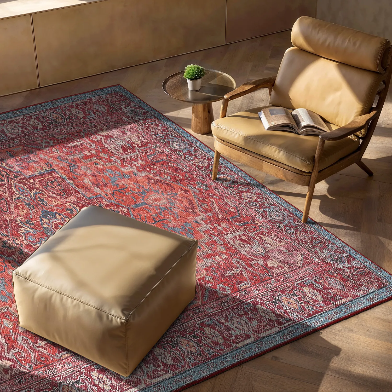 Tapis tissé à plat - Birjand (rouge)