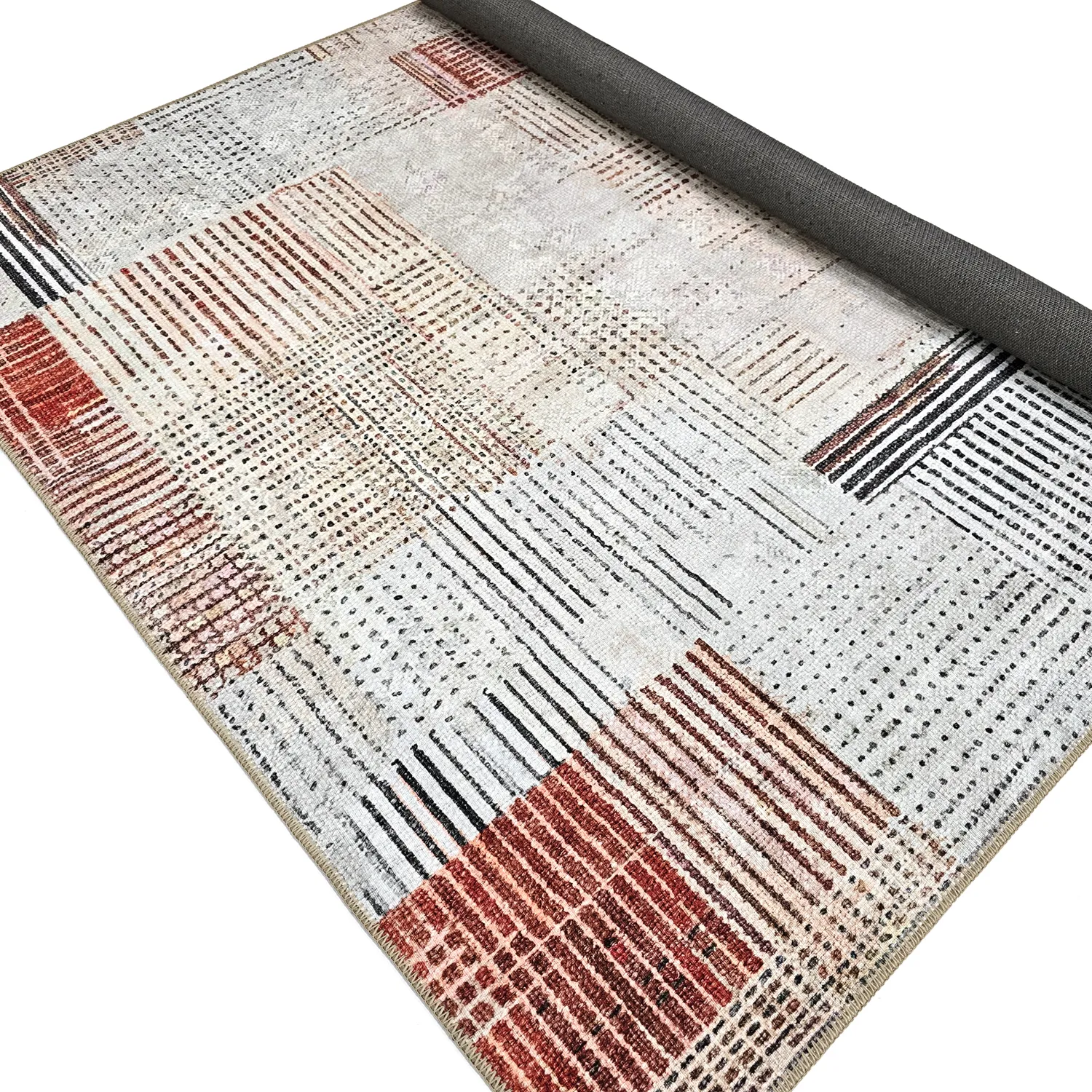 Tapis tissé à plat - Calla (rouge)